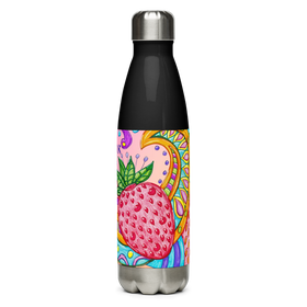 Insulated Stainless Steel Water Bottles 17oz Blk-72 Names of God-37-Big Picture-Aleph Nun Yud
